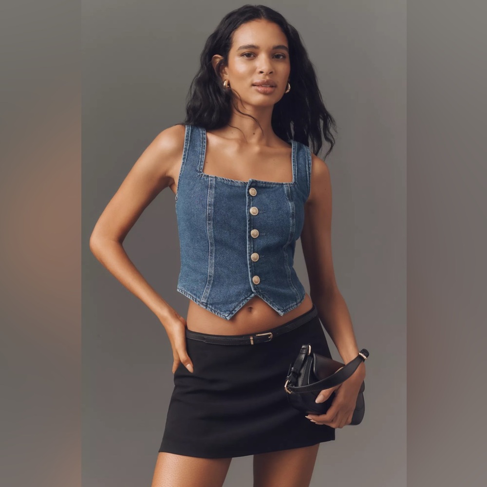 Reformation Bo Denim Top